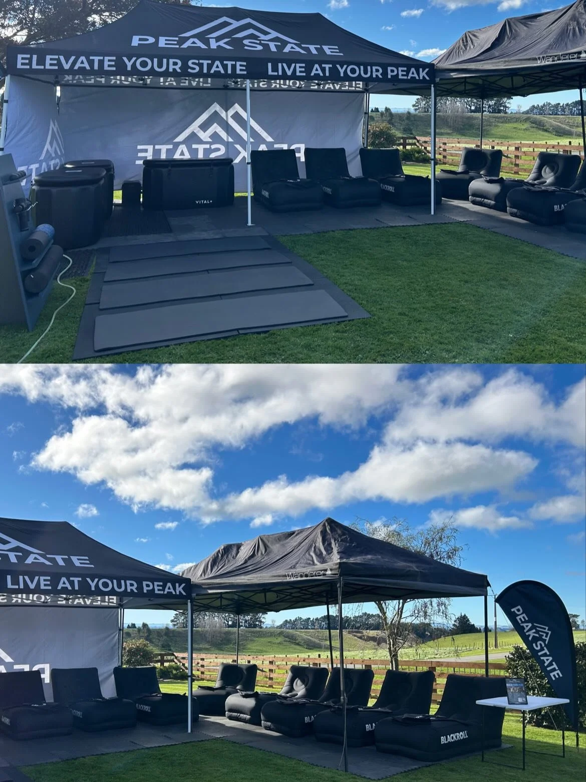 Another Peak State Recovery zone in action 

Compression therapy, ice baths, mobility, and recovery support all in one space.

Our goal is simple: bring professional recovery services directly to events and help athletes perform, recover, and feel th