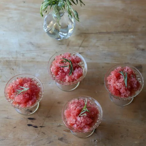 Watermelon Granita with Tarragon
