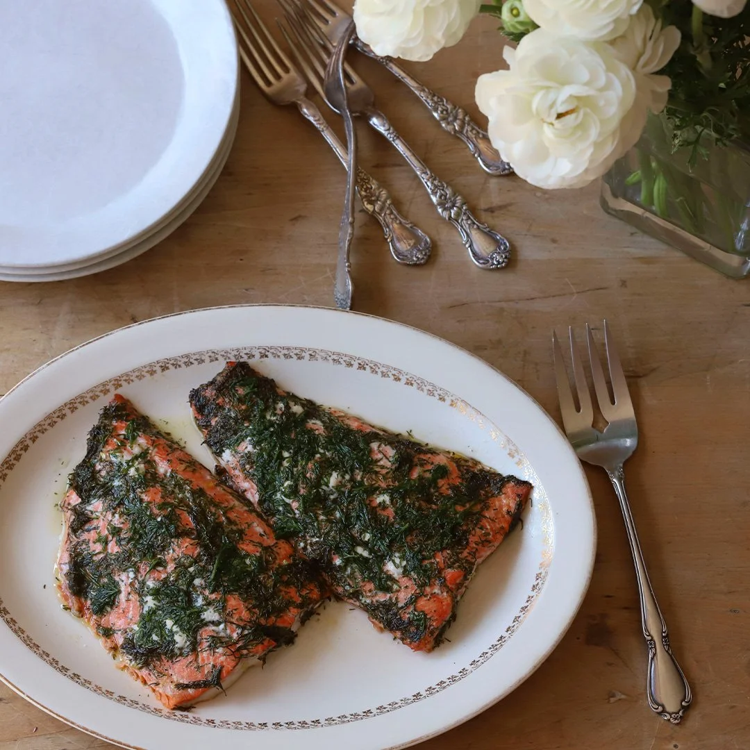 Baked Salmon with Dill, Lemon, and Olive Oil