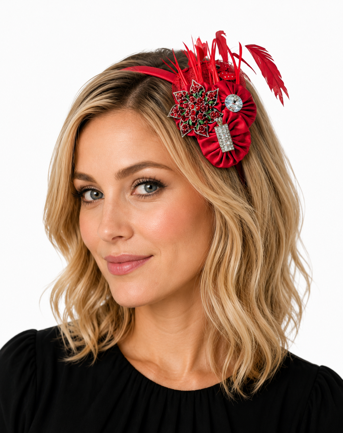 Red Headband Fascinator