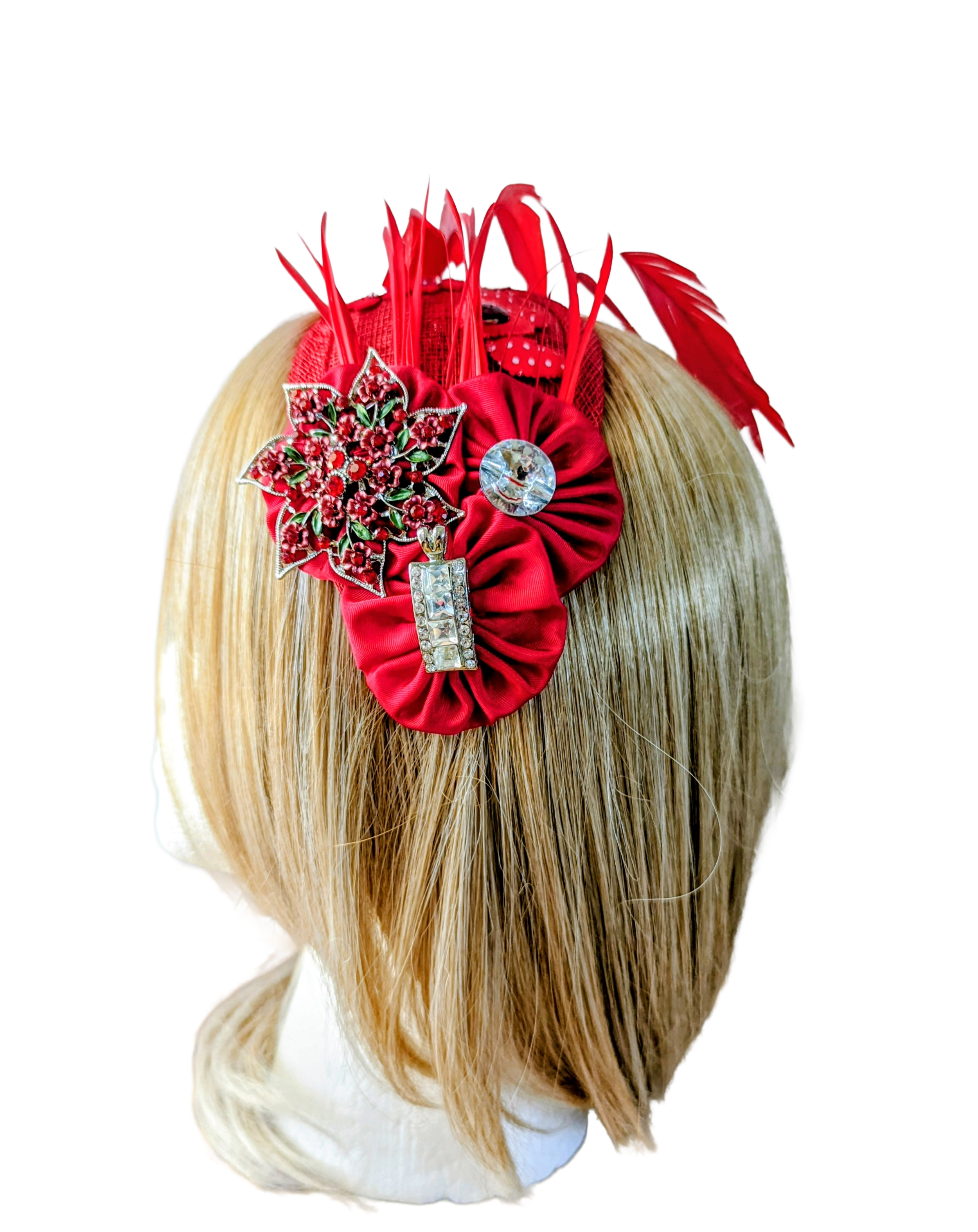 Red Headband Fascinator