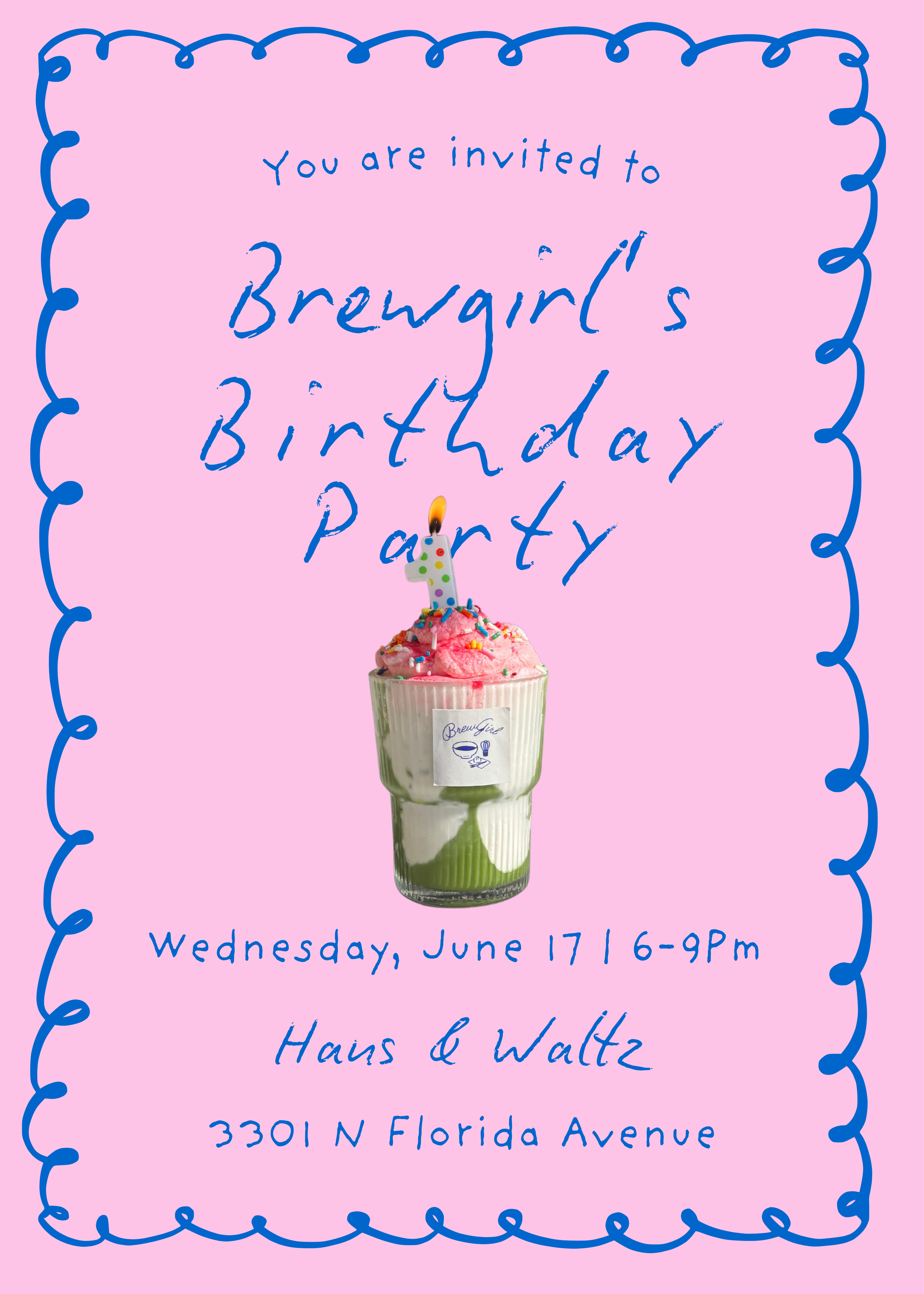 Free Birthday Matcha | Brewgirl Birthday Party RSVP