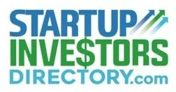 Logo for StartupInvestorsDirectory.com with text in blue and green