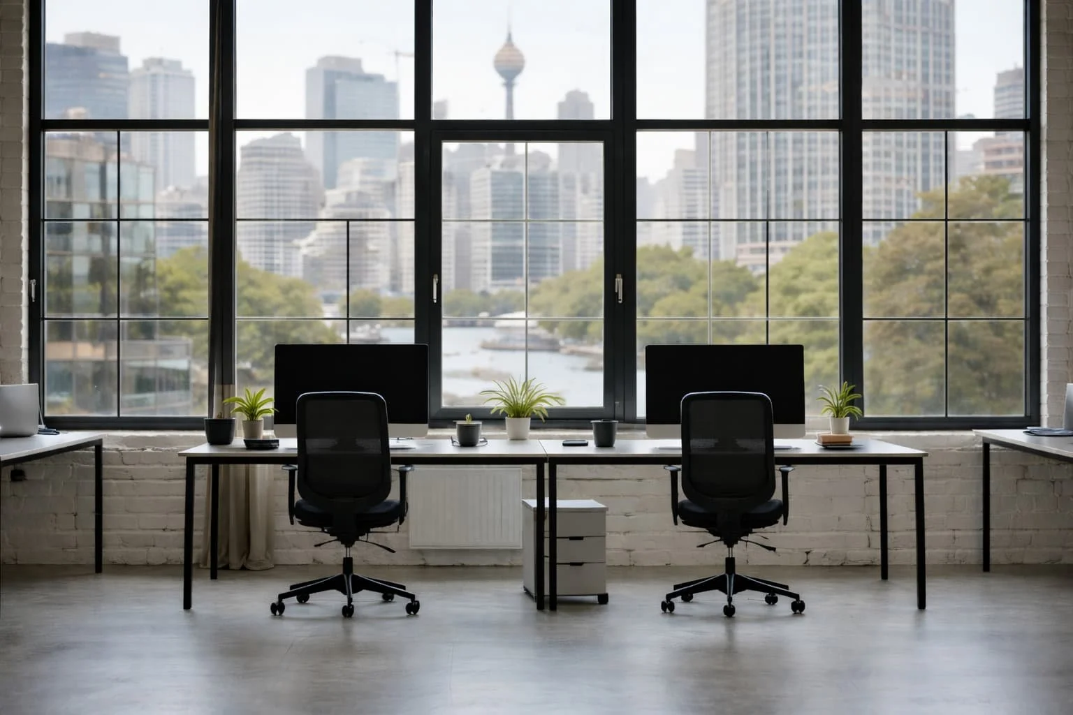 Overseas professional working in a modern international office environment