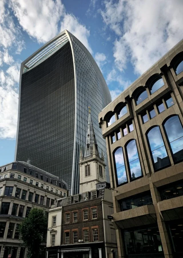 The Walkie Talkie skyscraper on Fenchurch Street in the City of London.