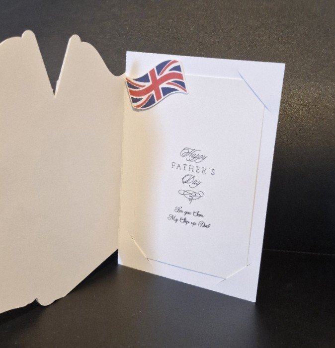 This father's day card is perfect for the racing enthusiast Dad/Step Dad. (Personalised).