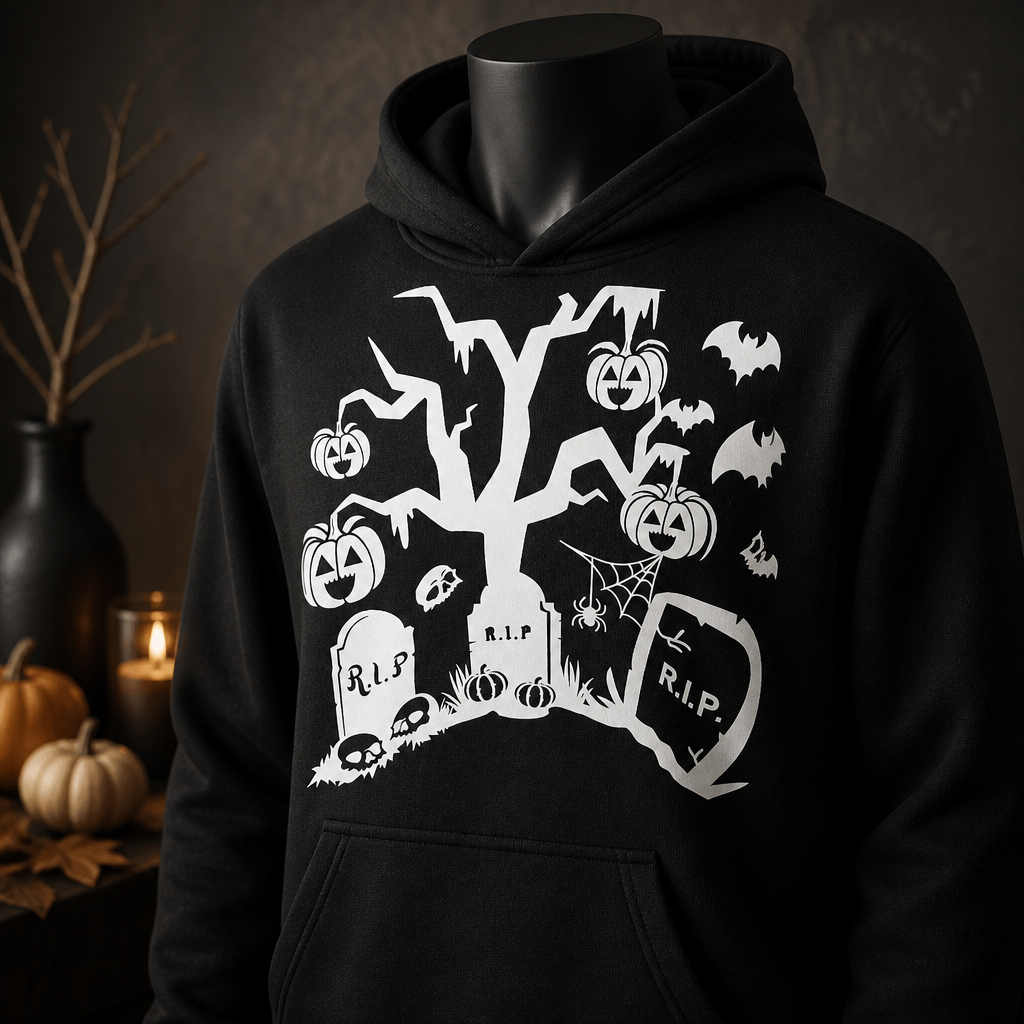 Personalised Kids Halloween Hoodies Glow In The Dark #001718 £9.99