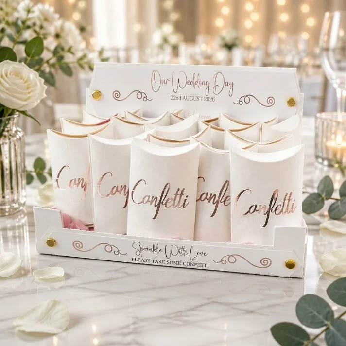 Confetti Boxes x16 With Stand & Bio-Degradable Confetti. #00826 £19.99
