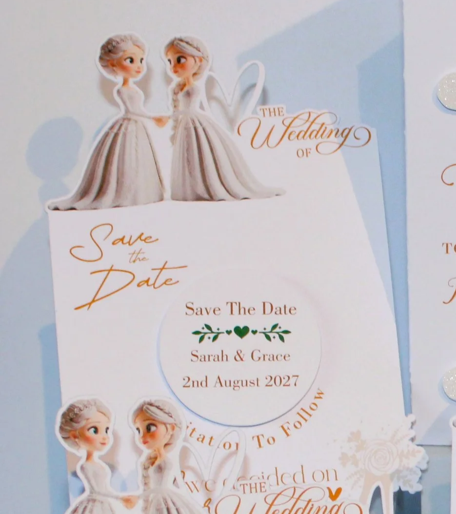 Two Brides With Aluminum Disc & Fridge Magnet #0024