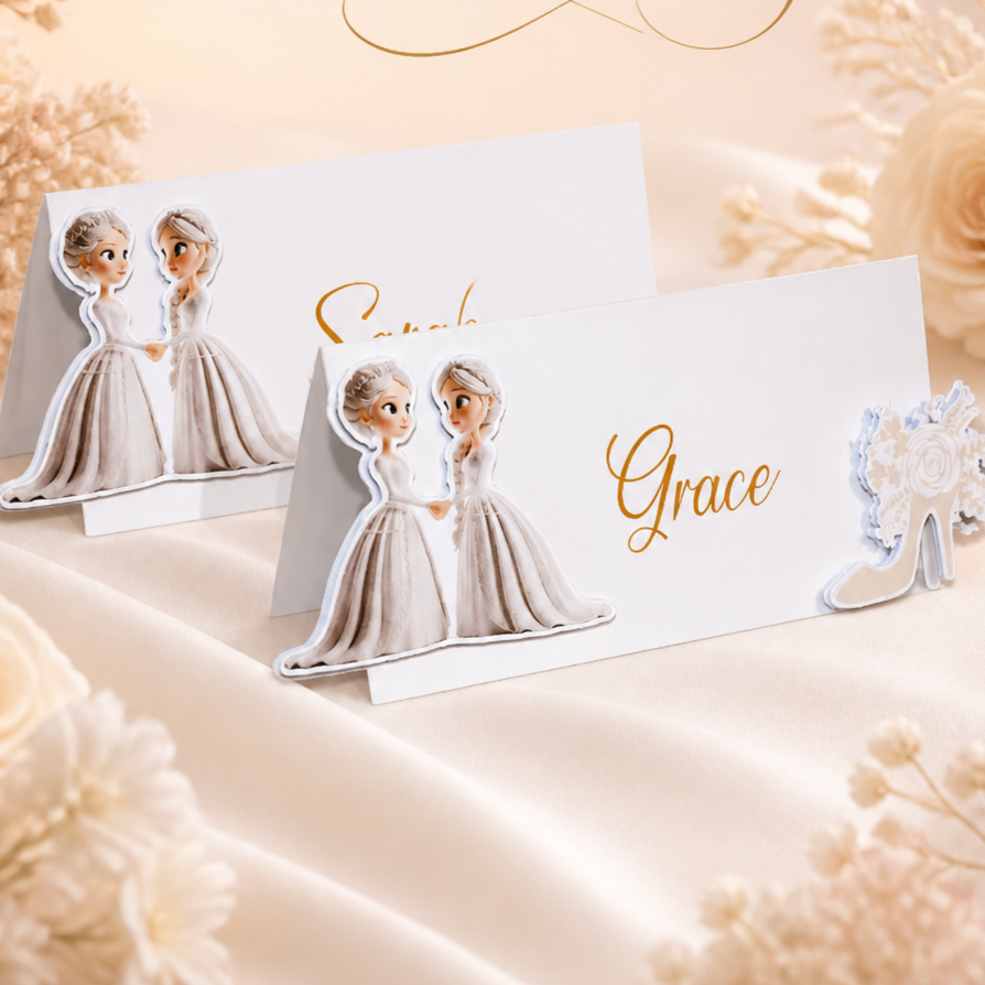 Two Brides/Stiletto Place Card!
Printed on white card. #00203 (pk 2) £1.00