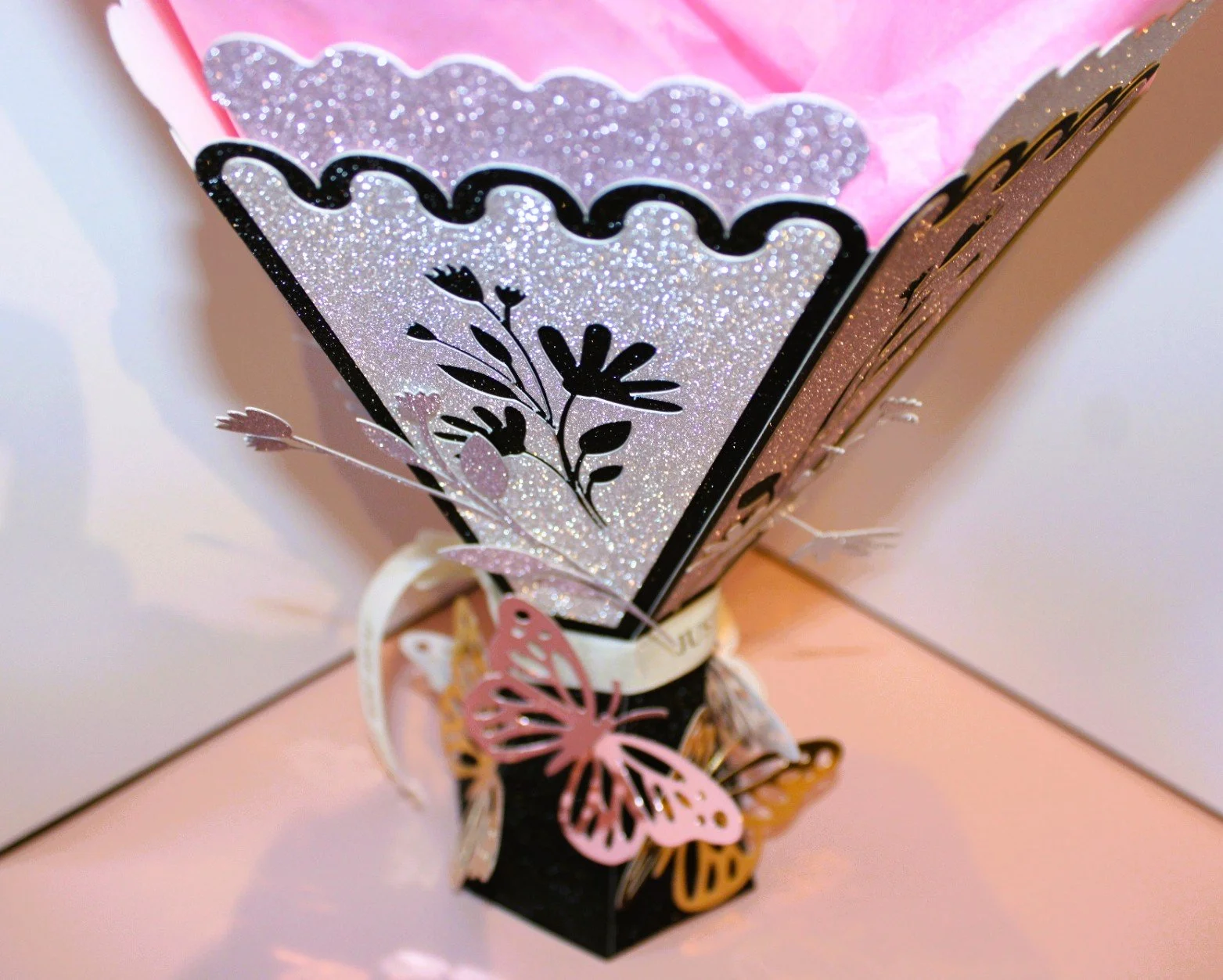 Intricate butterflies and floral adornments.
Available in a range of colours and finishes 