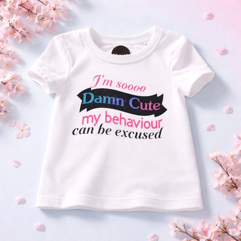 Personalised Kids T-Shirts Sizes Available 1-10yrs! Colourful cheeky print. Name can be added for personalisation. Polyester. #00235