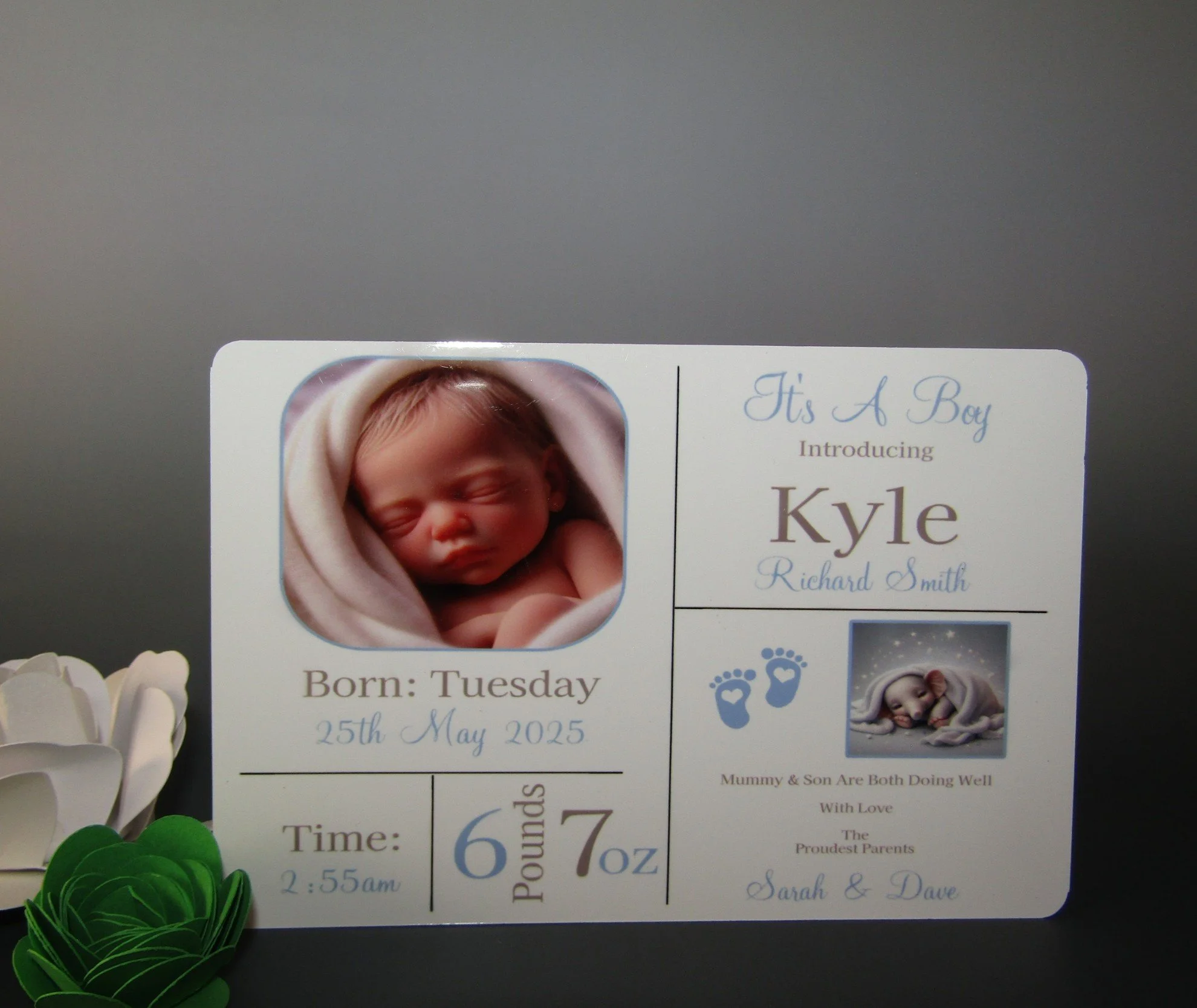 Printed Aluminum Plaques!
Celebrate the arrival of a little one with elegant, personalised aluminium plaques. Lightweight yet durable, our plaques are perfect for nurseries, keepsake displays or as thoughtful gifts for new parents and grandparents. P