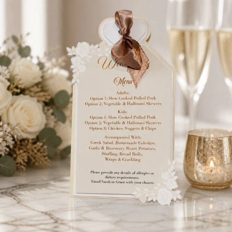 Guest Menu Stationary! #00803  £2.00ea