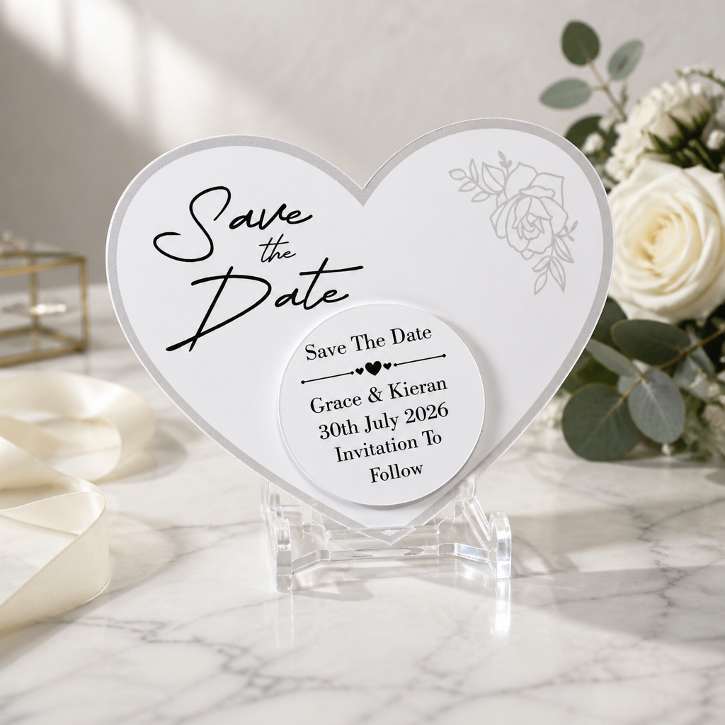 Heart With Aluminum Disc & Fridge Magnet #0055
