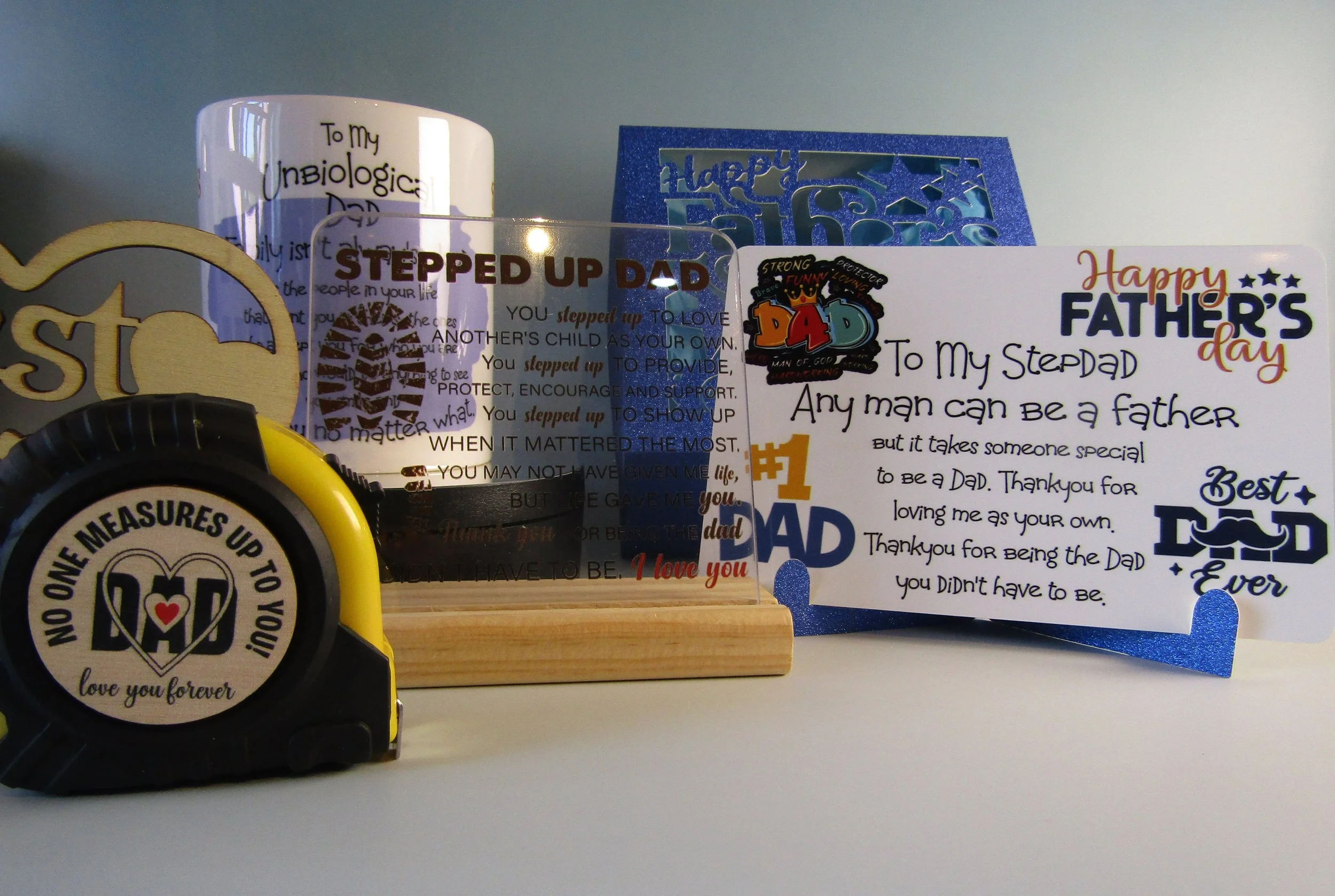 Printed Aluminum Plaque!
Happy Fathers Day.
To my step-dad. Any man can be a father but it takes a special person to be a dad......
(Personalised). #00169