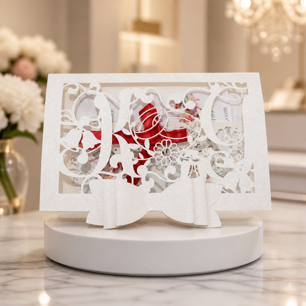 Wedding Rings & Initials Stationary Package!
Beautifully crafted Stationary with your initials embedded into the design. The design also has wedding rings and champagne flutes crafted into the card . this Stationary will certainly catch the eye of yo