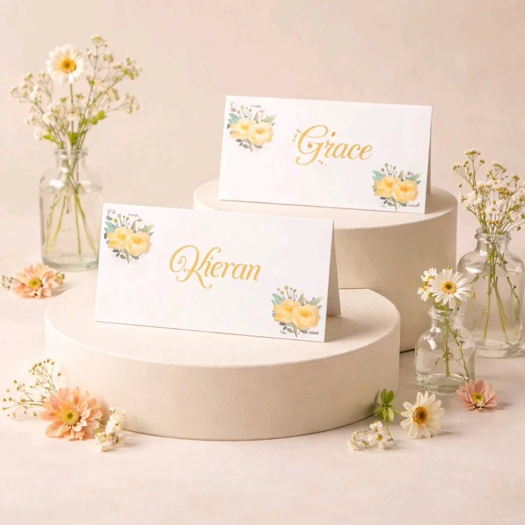 Yellow Rose Place Card!
Printed on white card. #0085