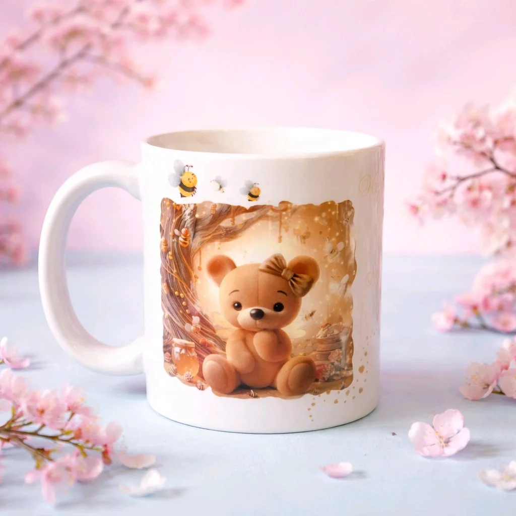 Celebrate Mum with my charming Mothers Day Mug — a cosy, heartwarming keepsake perfect for her special morning cuppa. An adorable bear sitting under a tree, printed in detailed, soft tones that evoke warmth and nostalgia. Printed on high-quality cera