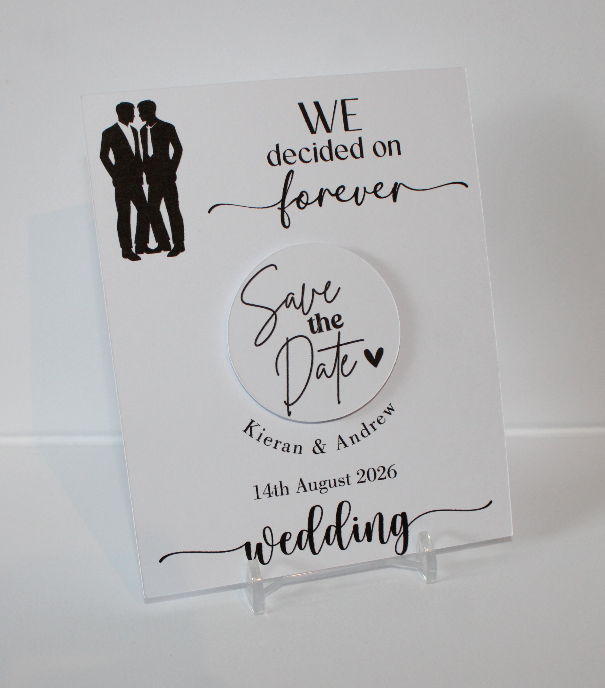 We Decided On Forever With Aluminum Disc & Fridge Magnet #0027