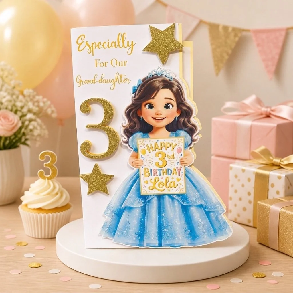 (NEW) 3rd Birthday Card! (NEW) 80th Birthday Card Nan! #00357