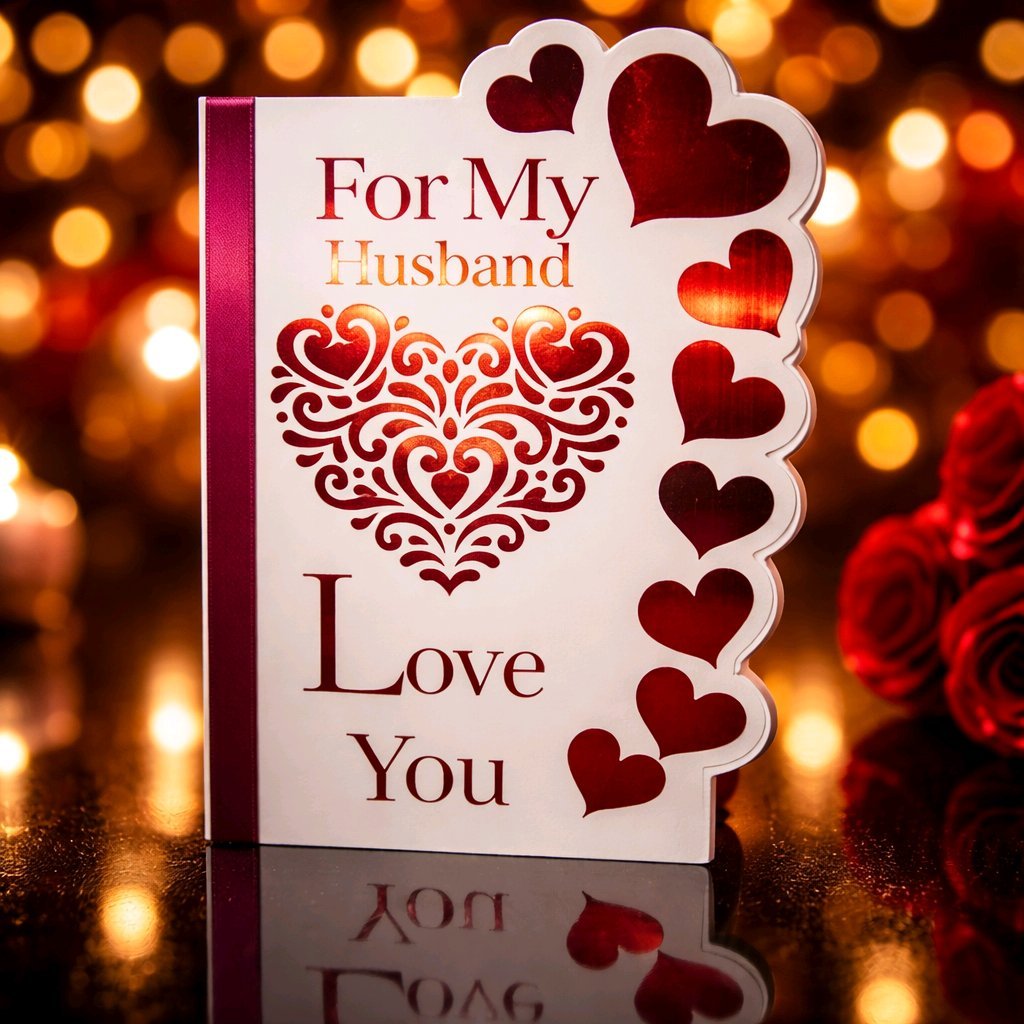 Valentines Card Husband! Add your own message inside. #00402 