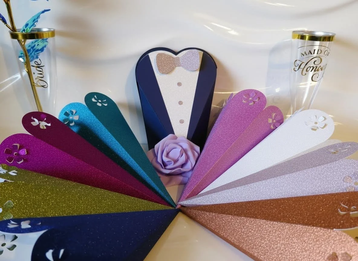 Confetti Cones!
Each cone has little flower cutouts around the rim of the cone. And the best part? They’re made from glitter card, adding that extra sparkle to your celebration! #00120


