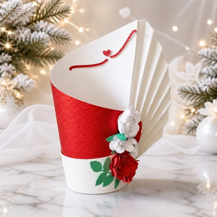 Fan Vase Gift Box/Favour Box Or Table Decoration!
