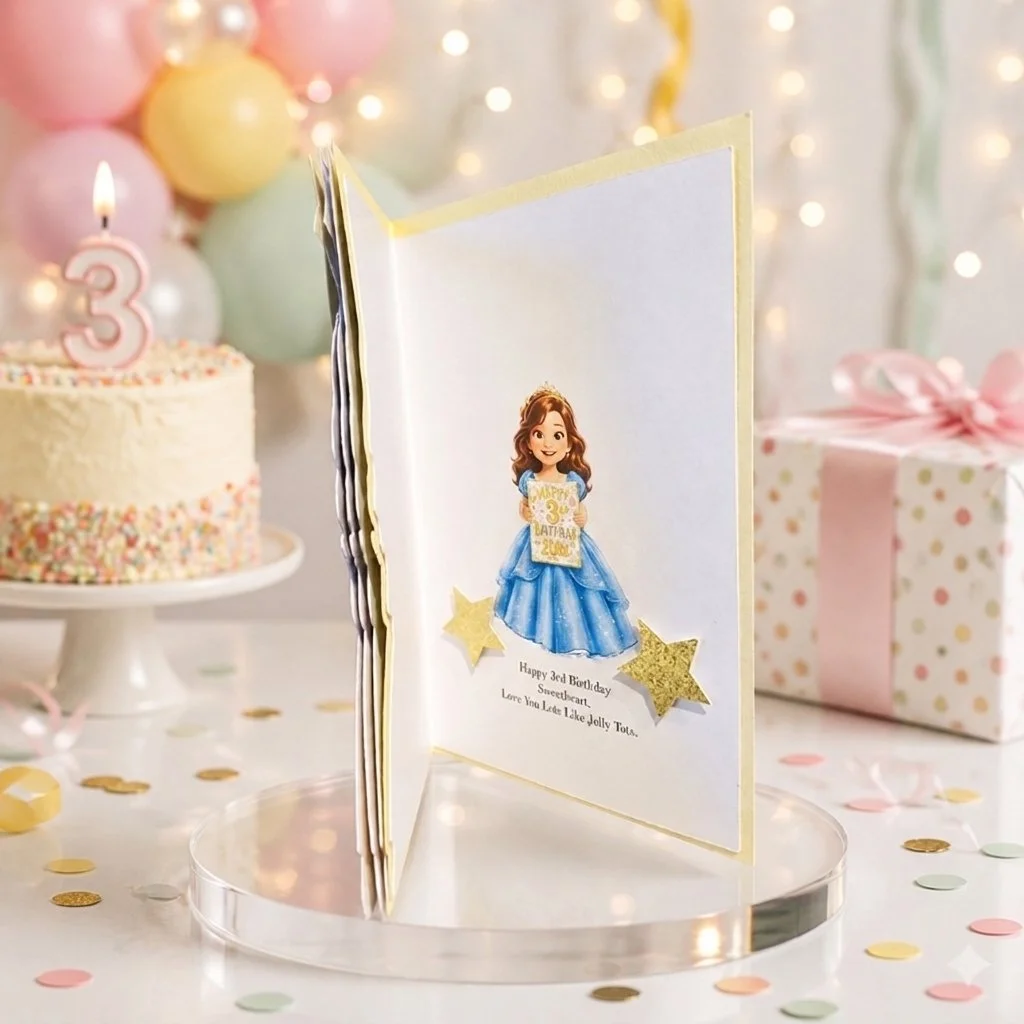 (NEW) 3rd Birthday Card! (NEW) 80th Birthday Card Nan! #00357