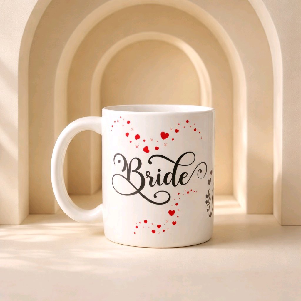 Bride Personalised Mug. (left) #00286