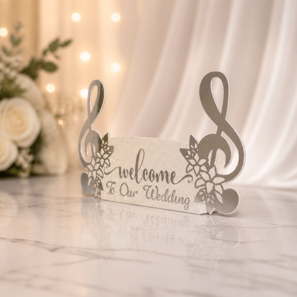 You can fill the box with sweet treats or mementos, leaving your guests with a melody of memories. 