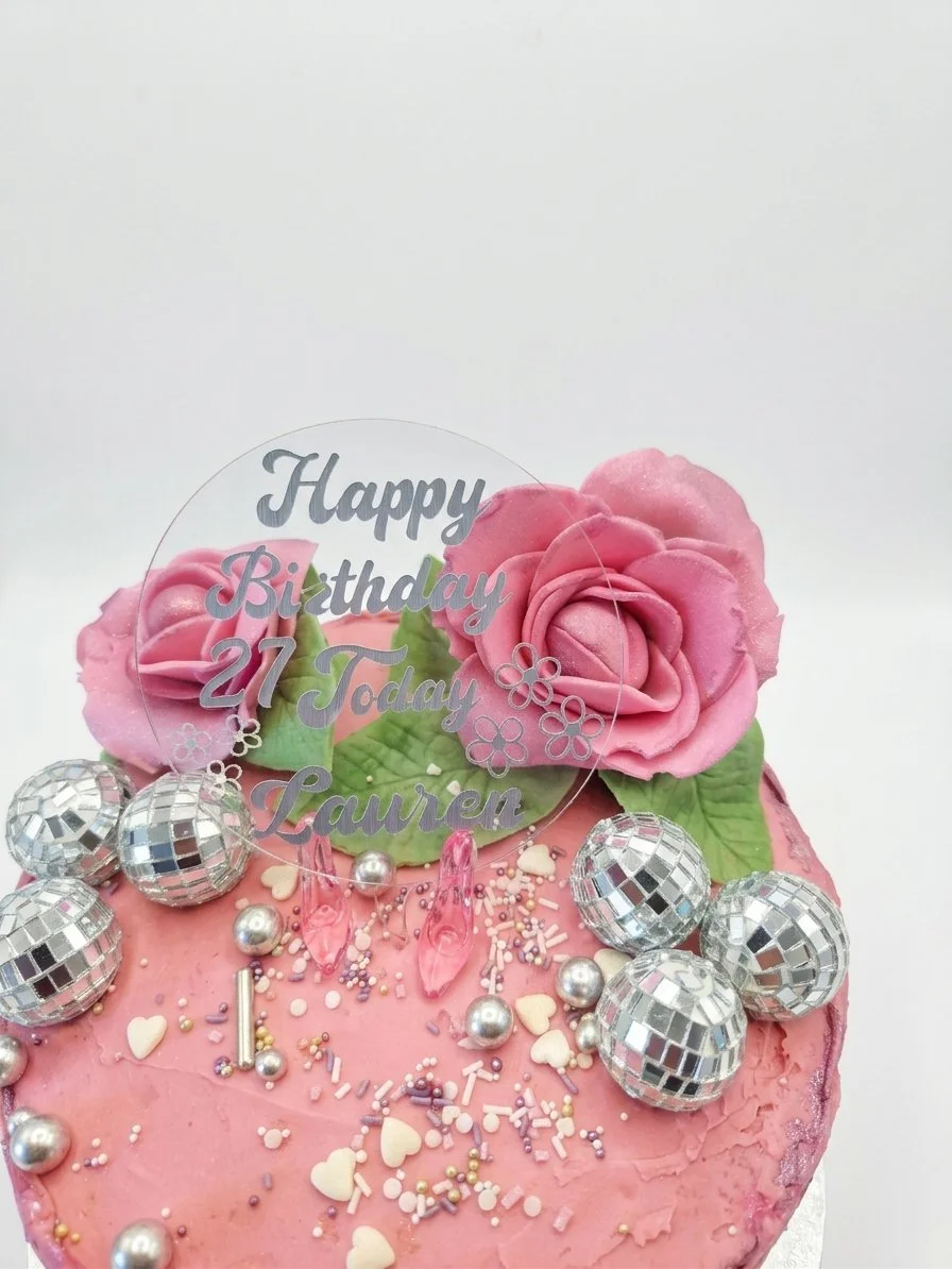 Happy Birthday Personalised Cake Topper! #00258