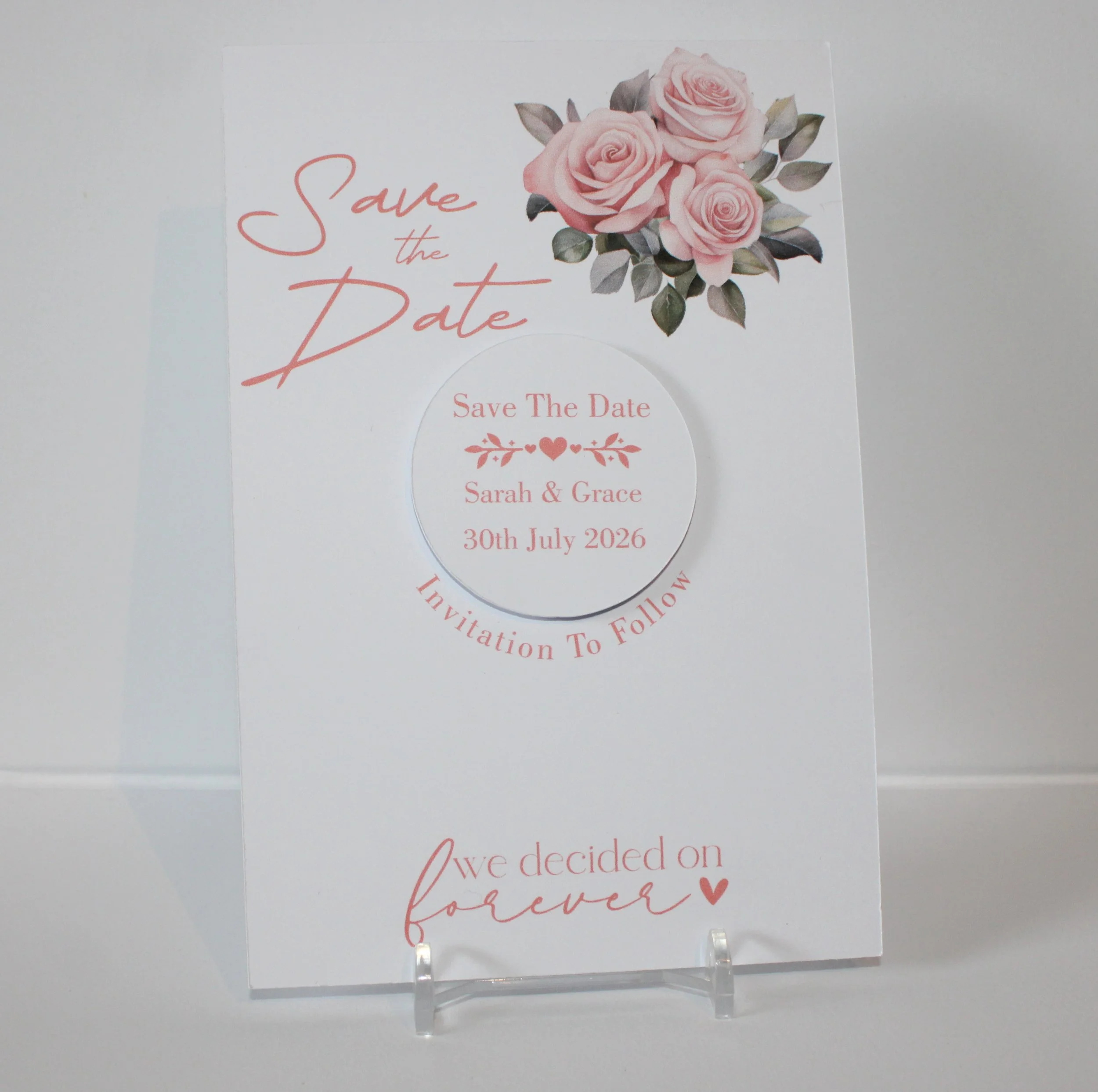 Save the date With Aluminum Disc & Magnet!