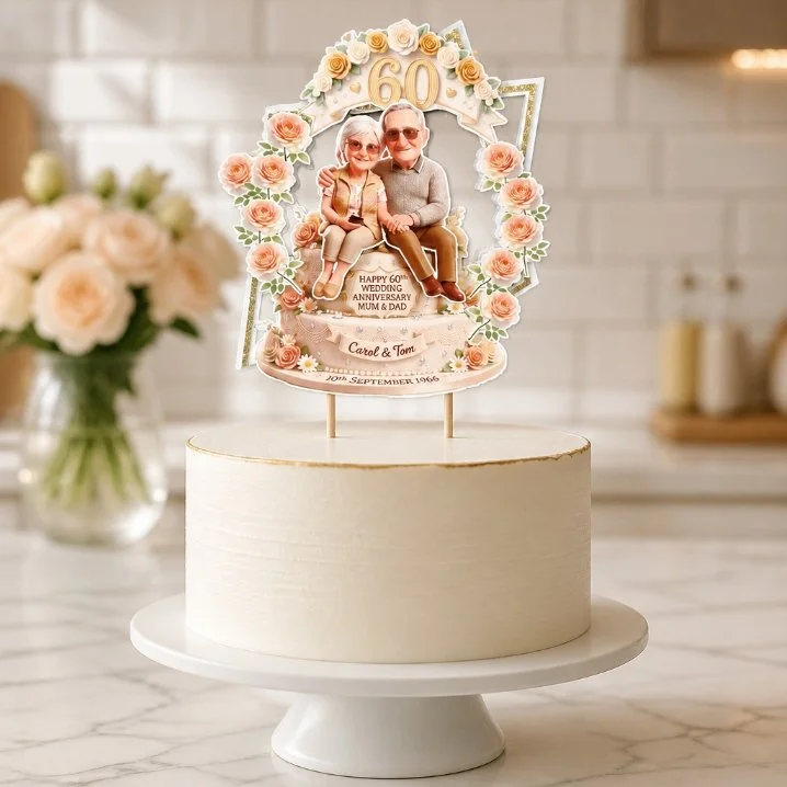 (NEW) 60th Cake Topper! #00581
