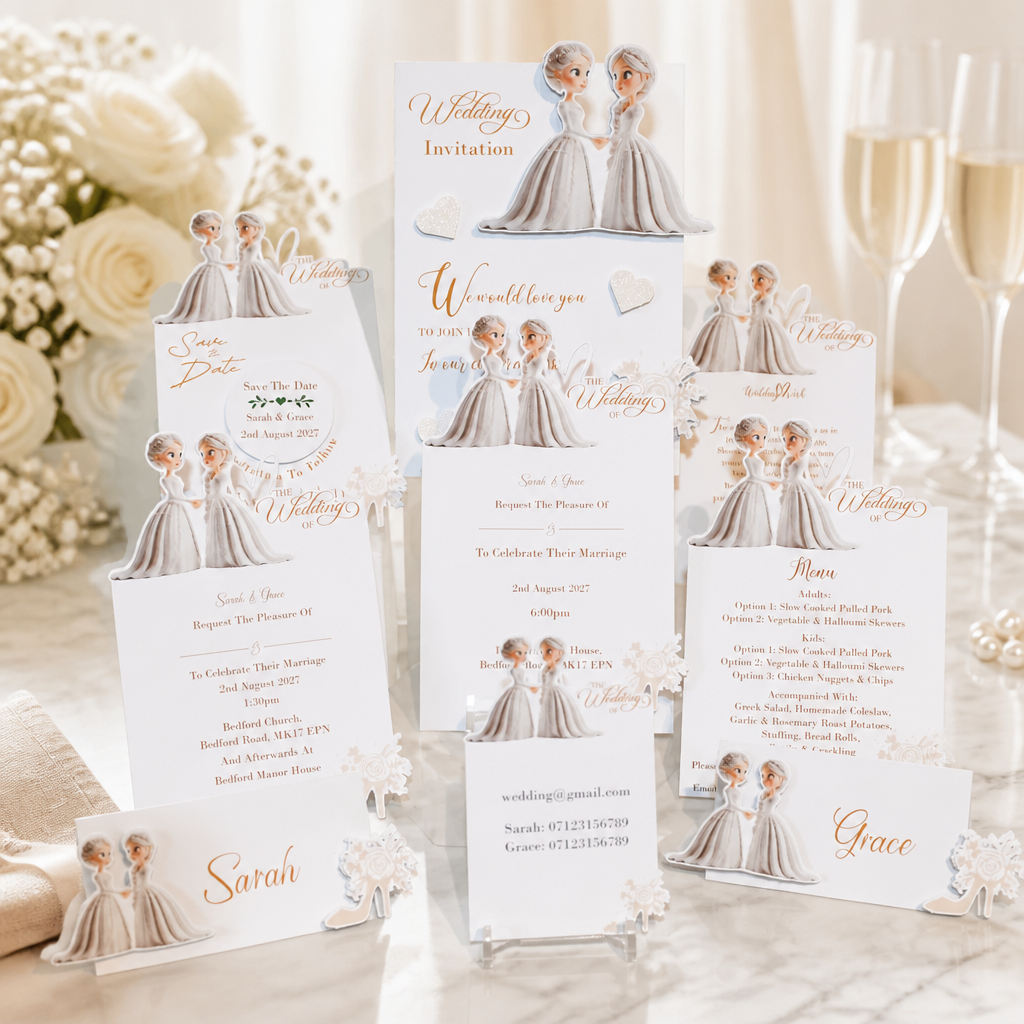 Two Brides With Aluminum Disc & Fridge Magnet #0054