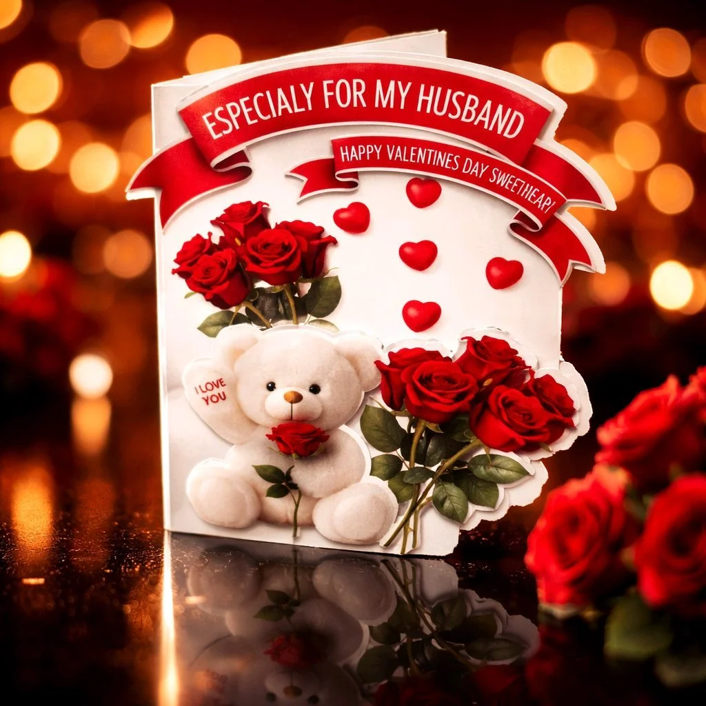 Valentines Card Husband! Add your own message inside. #00401