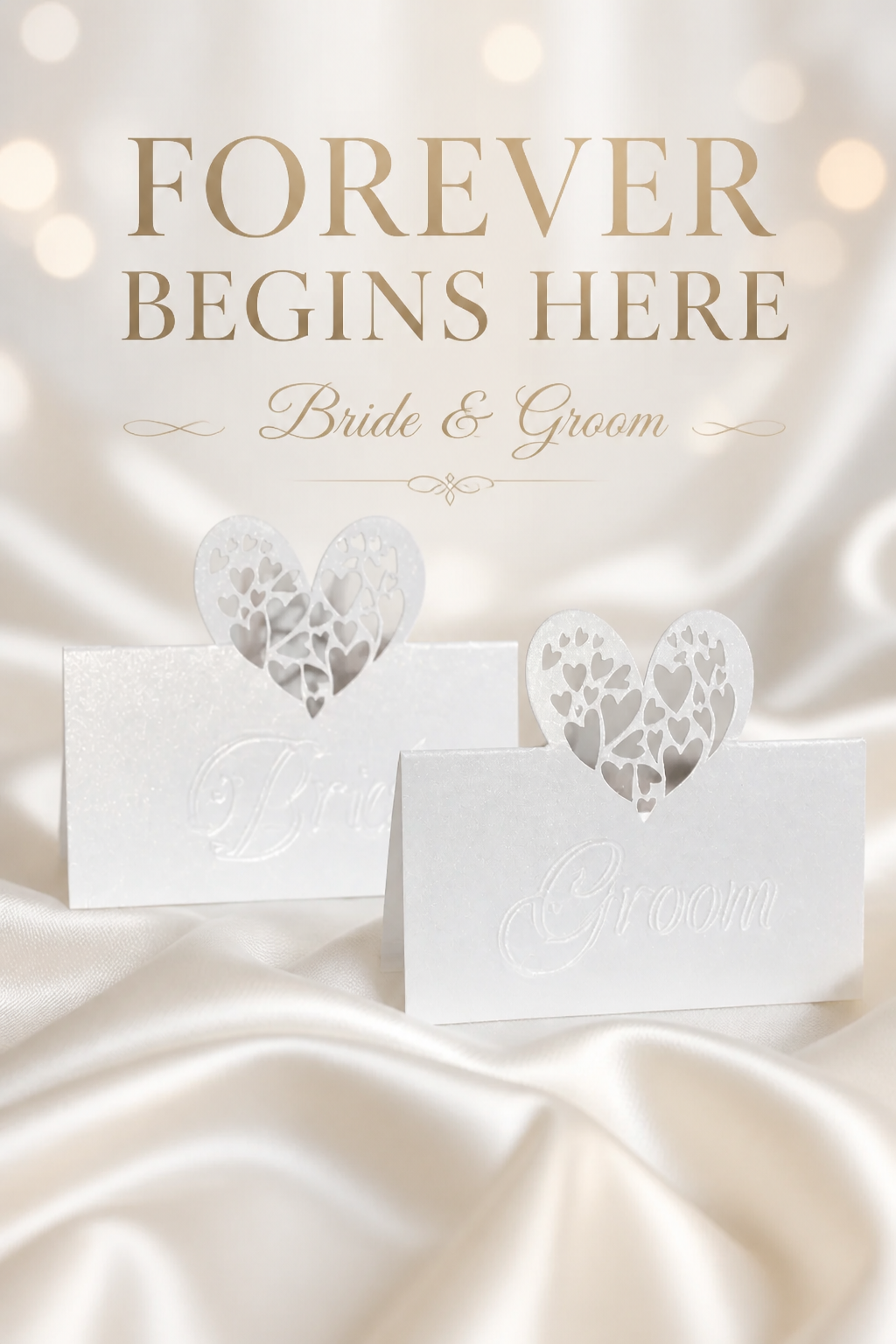 Embossed With Intricately Cut Heart Place Card!
#0083