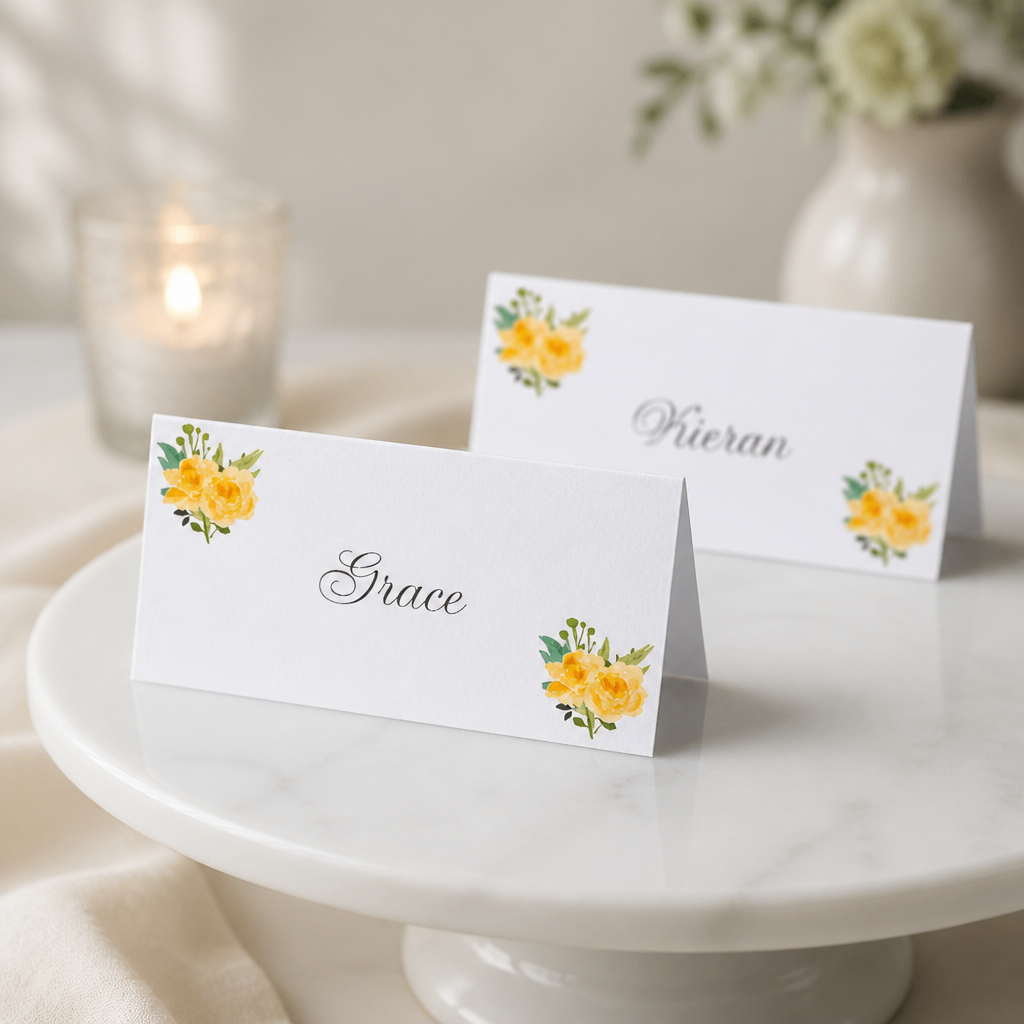 Yellow Rose Place Card!
Printed on white card. #0085