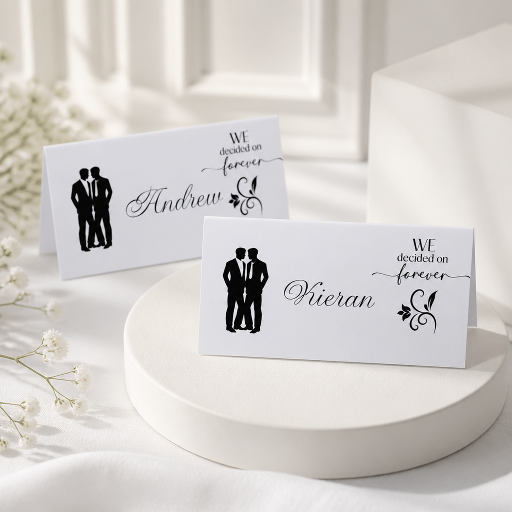 We Decided On Forever Place Card!
Printed on white card. #0091