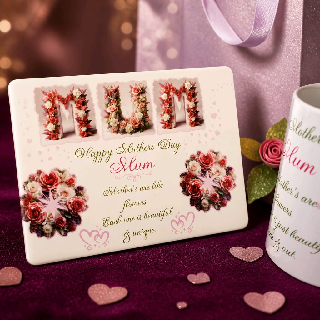 Mother’s Day Printed Aluminum Plaques!
Message reads, "mothers are like flowers, each one is beautiful and unique". Celebrate Mum with a durable, stylish keepsake that lasts. My printed aluminium plaques combine modern elegance with heartfelt sentime