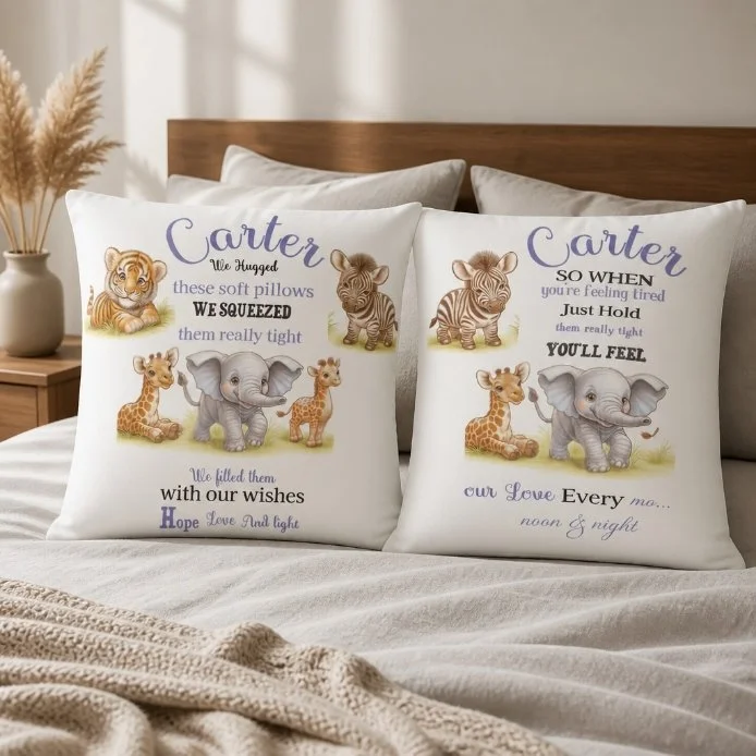 Bring a touch of sweetness and comfort to your child’s space with a printed cushion cover that’s as loving as it is lovely.