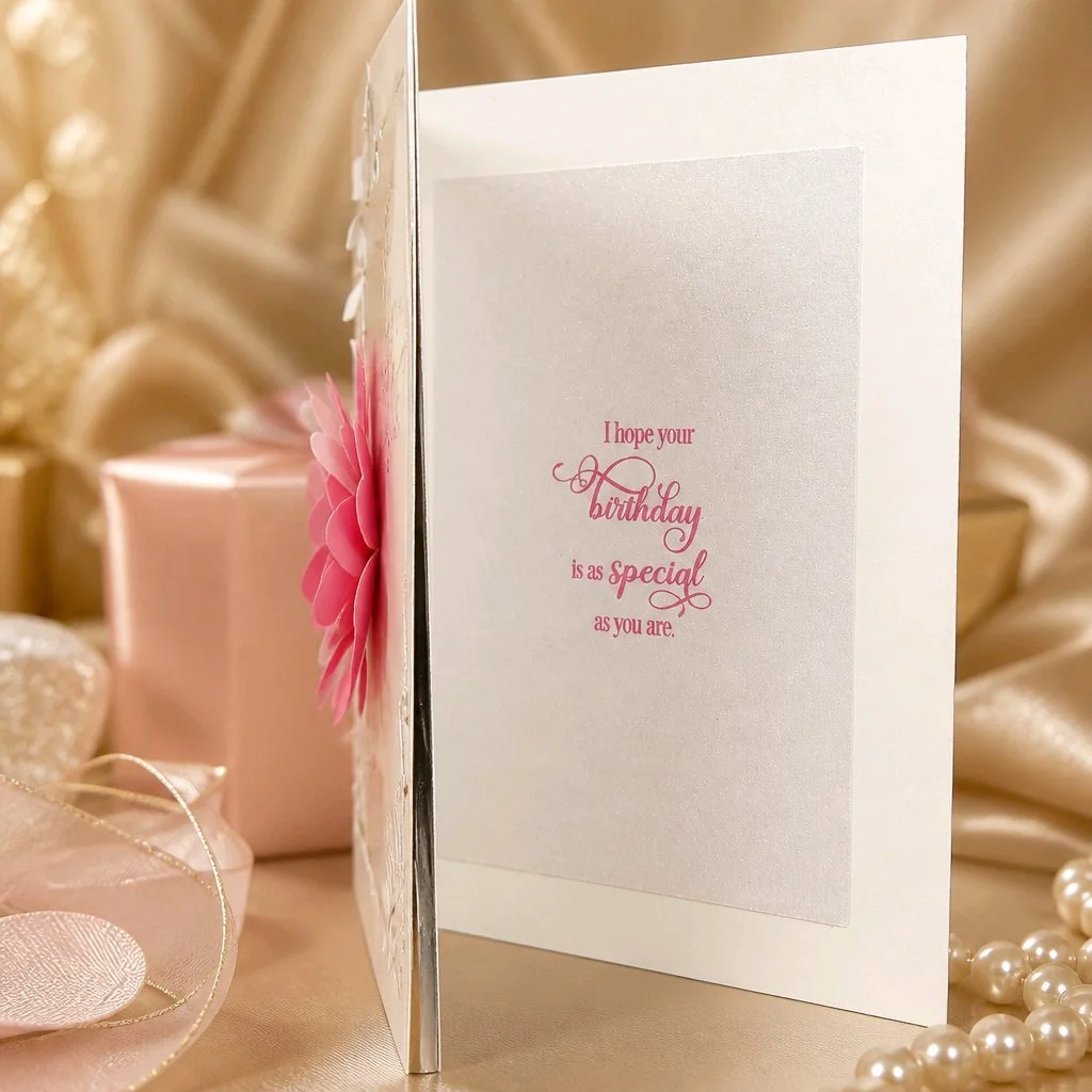 Holographic Floral Card #00353