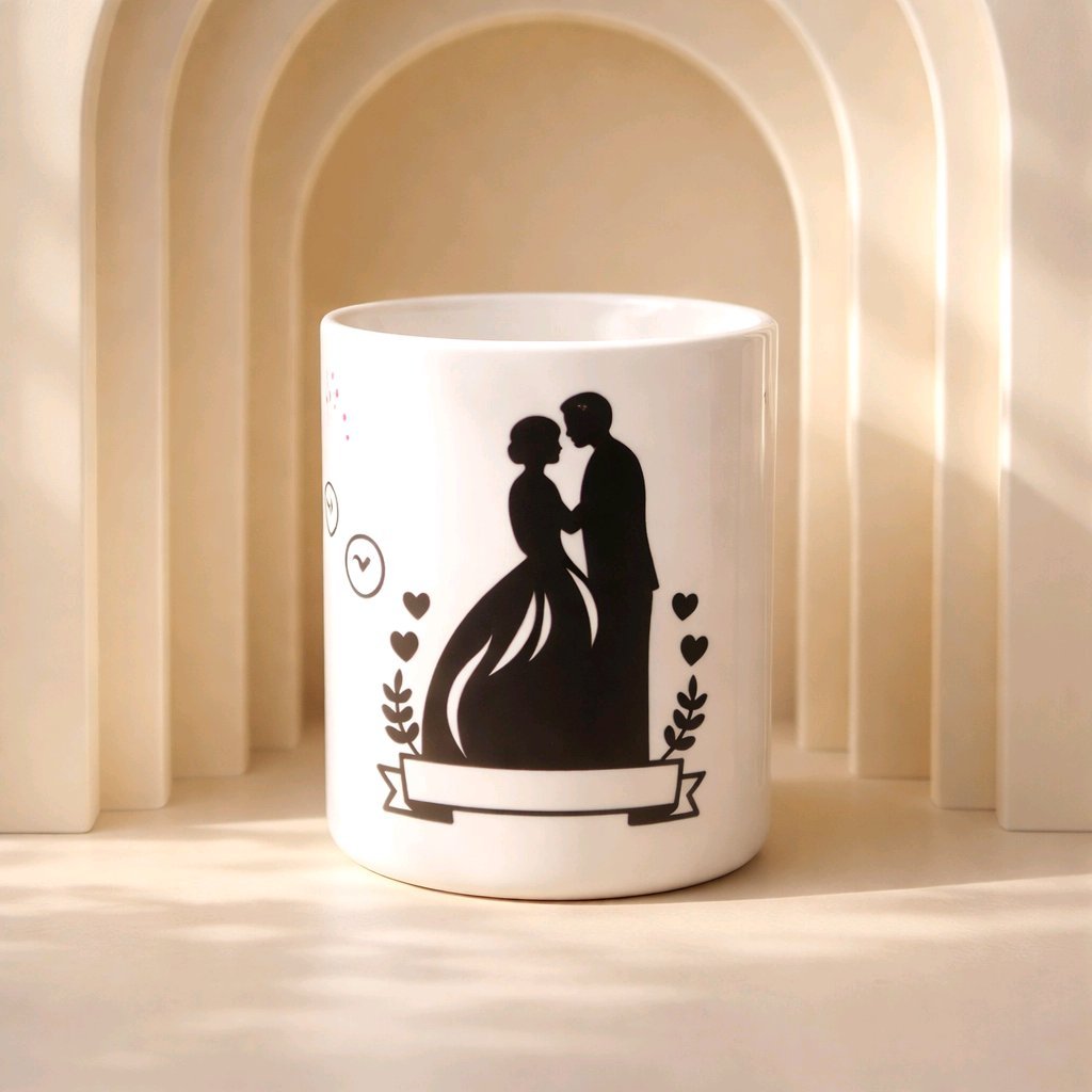 Name can be added under Bride & Groom (centre)  #00286