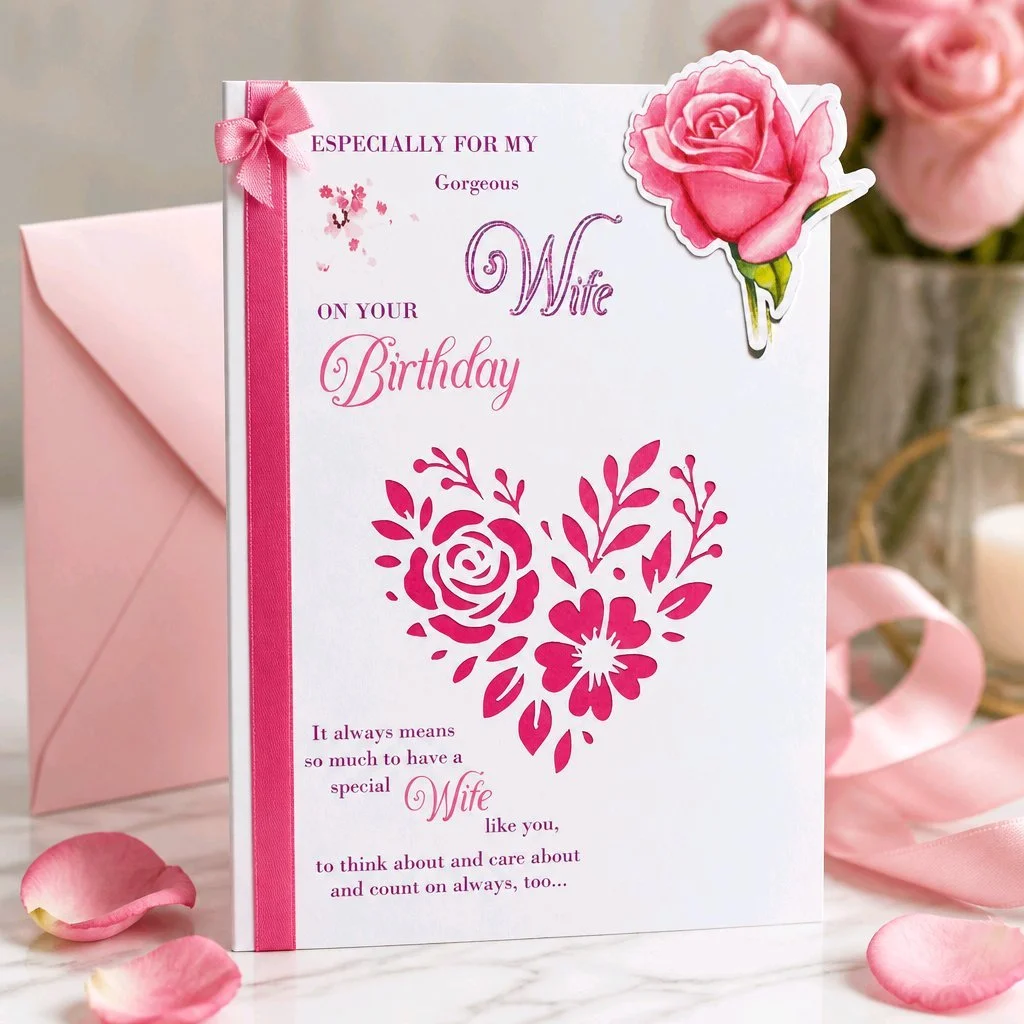 Wife Card! Add your own message inside. #00331