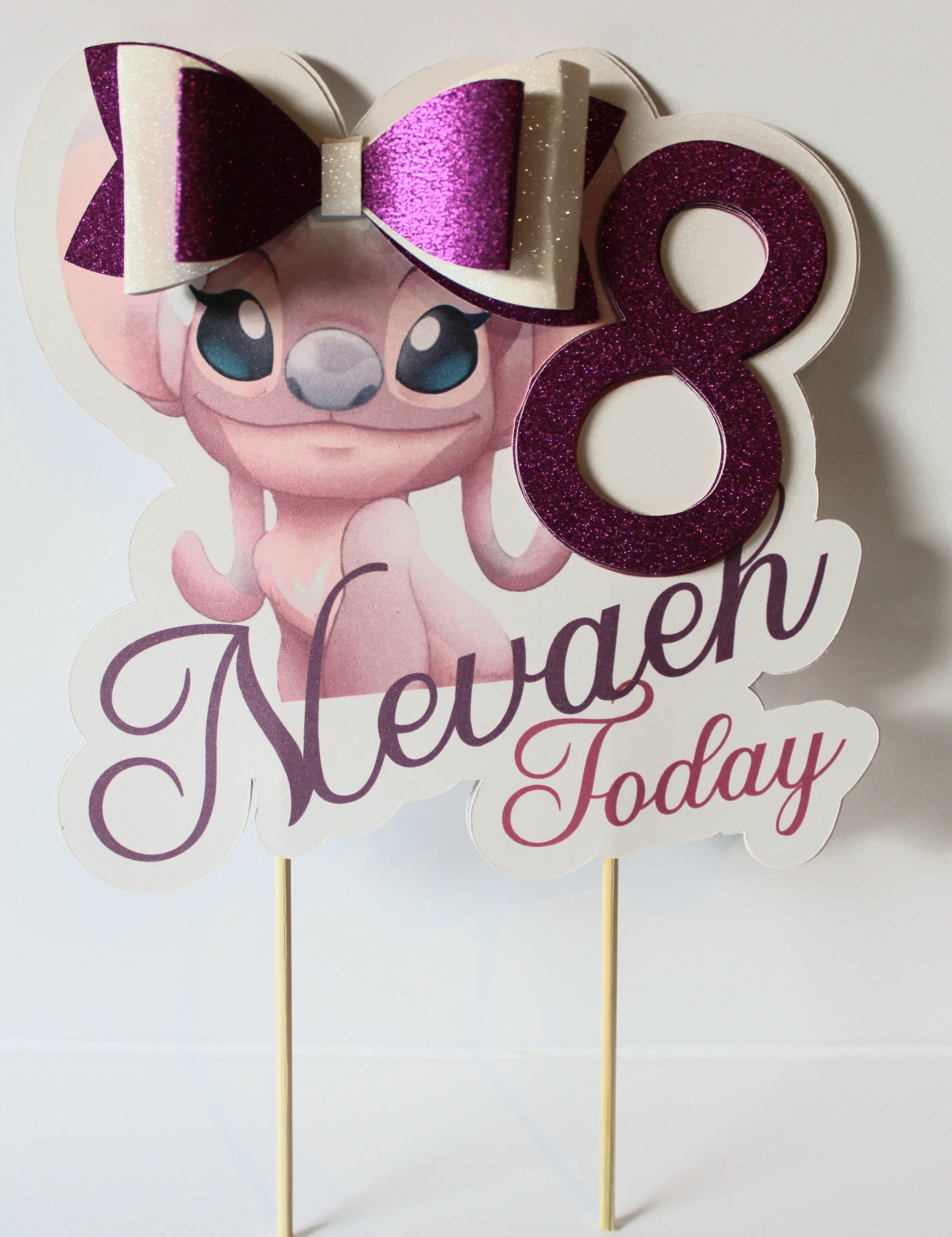 Happy 8th Birthday Personalised Cake Topper!  #00261