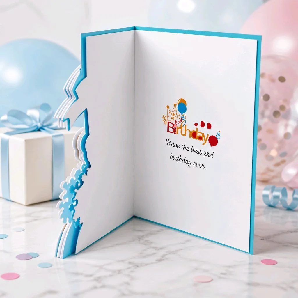 (NEW) Happy 3rd Birthday Grandson Card!
Add your own message inside. #00350