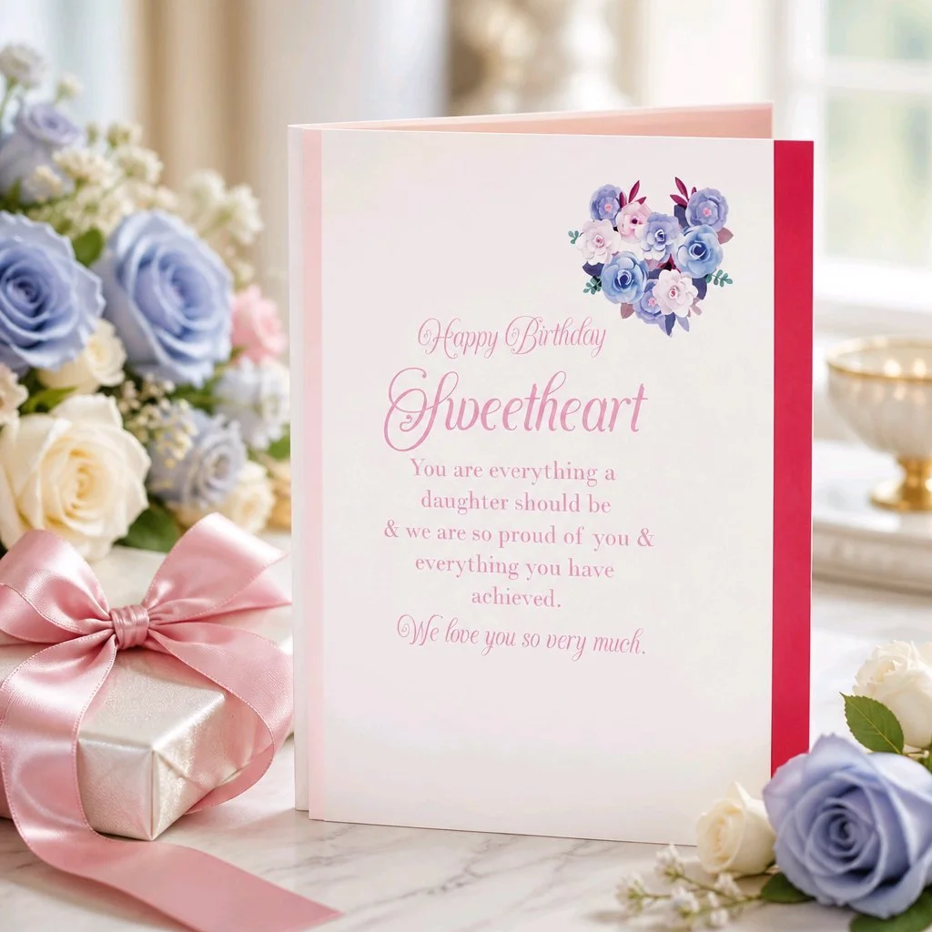 Daughter Card! Add your own message inside. #00333