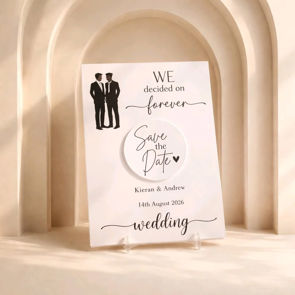 We Decided On Forever With Aluminum Disc & Fridge Magnet #0058