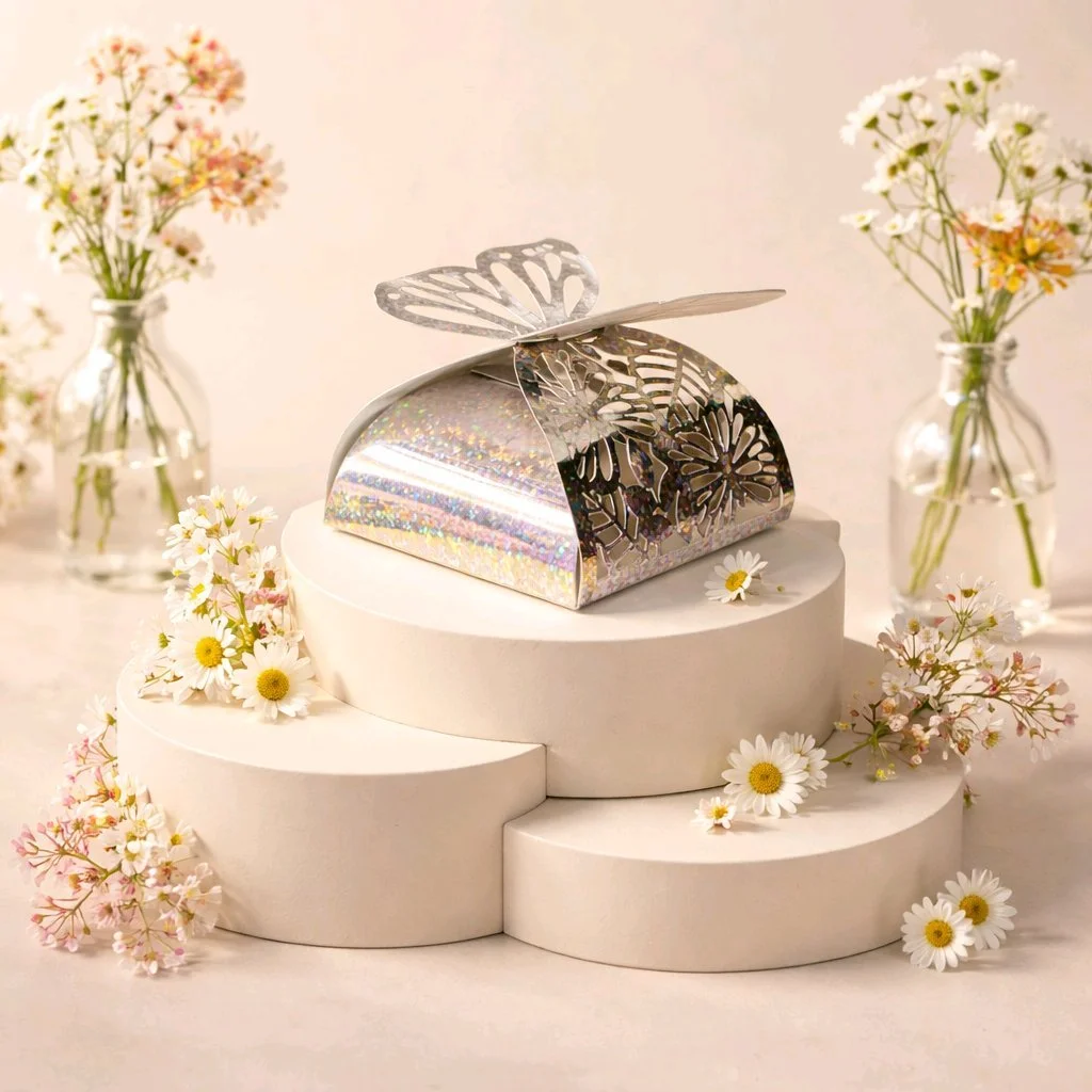 Butterfly Favour Box! Also Available In Silver! 
