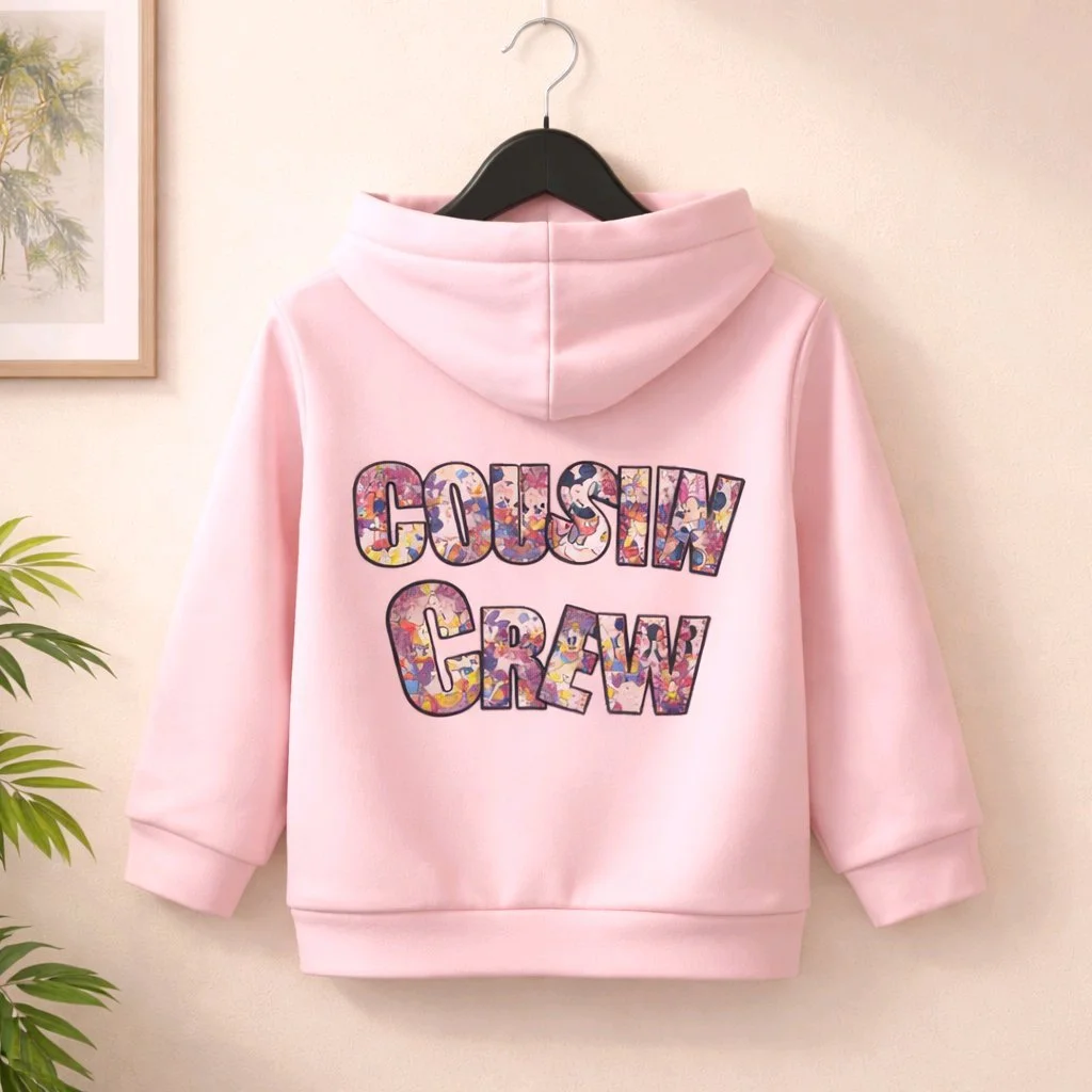Personalised Kids Hoodies. Sizes Available From 1-10yrs! Colourful cousin crew print #00242#00245